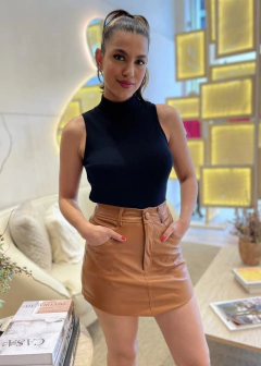 Blusa Regata Tricot Gola Alta Emmeline - comprar online