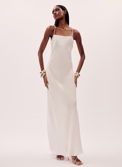 Vestido Longo Reto Decote Costas Alça Ella Oasis - loja online