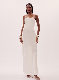 Vestido Longo Reto Decote Costas Alça Ella Oasis - The Blend Shop