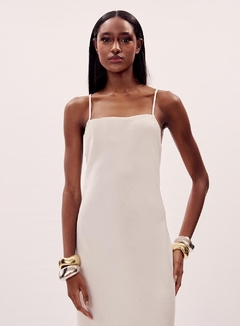 Vestido Longo Reto Decote Costas Alça Ella Oasis na internet