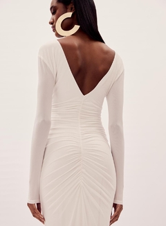 Vestido Longo Flores Manga Longa Olivia Oasis - The Blend Shop
