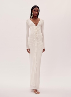 Vestido Longo Flores Manga Longa Olivia Oasis - comprar online
