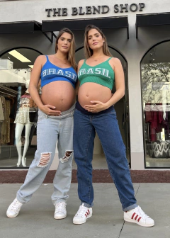 Blusa Cropped Tricot Brasileirinho Verde