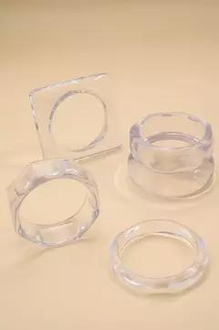 Pulseira Bracelete Transparente Glass Mini na internet