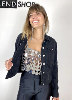 Blusa Cropped Espelhos Redondos carnaval festival