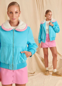 Imagem do Jaqueta Sarja Gola Pelinho Valen