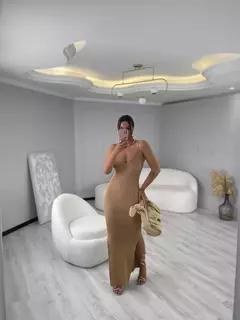 Vestido Longo Tricot Lurex Sandy Verão - loja online