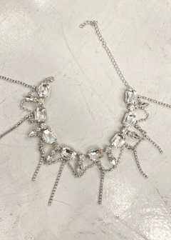 Colar Choker Gargantilha Pedraria Strass Victoria