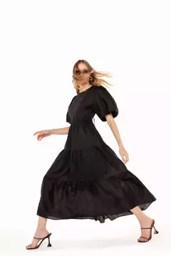 Vestido Midi Linho Luci Louisa - comprar online