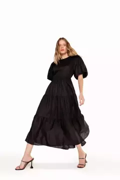 Vestido Midi Linho Luci Louisa - The Blend Shop