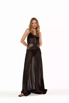Vestido Longo Saída de Praia Transparente Nice Louisa - comprar online