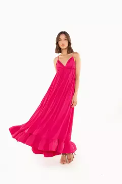 Vestido Midi Babado Barra Thayla Louisa