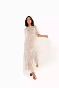 Vestido Midi Saída de Praia Seda Rafa Louisa - comprar online