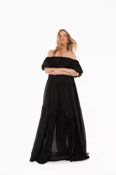 Vestido Longo Babados Celina Louisa na internet