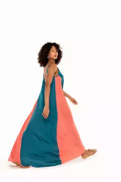 Vestido Longo Bicolor Ibiza Louisa - The Blend Shop