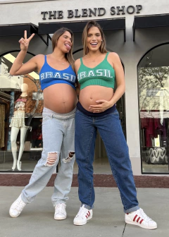 Blusa Cropped Tricot Brasileirinho Verde