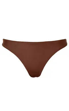 Conjunto Top Cortininha + Calcinha Basic Mascavo - loja online