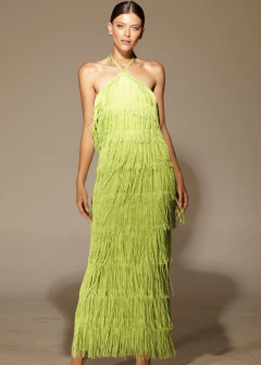 Vestido Longo Tricot Classic Franjas Blforyou - The Blend Shop