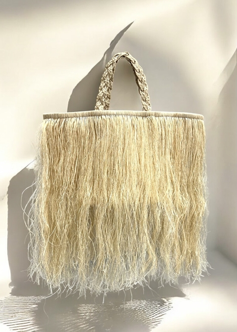 Bolsa Palha Franjas Bela - comprar online