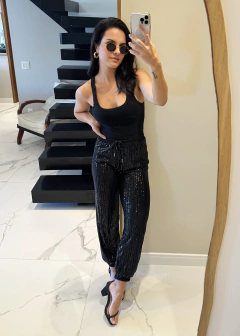 Calça Jogger Paetê Marie - comprar online