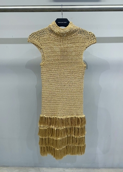 Vestido Curto Croche Perola Aghata Orfano - loja online