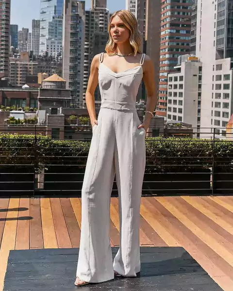 Macacão Pantalona Alfaiataria Cordão Isamilia