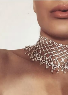 Colar Choker Gargantilha Luxo Strass na internet