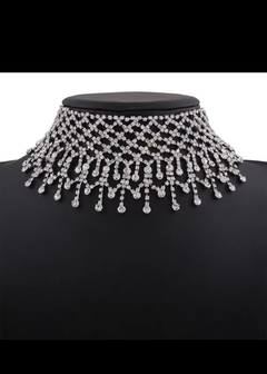 Colar Choker Gargantilha Luxo Strass - The Blend Shop