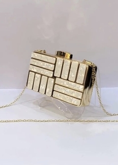 Bolsa Clutch Festa Dourada com Madrepérola