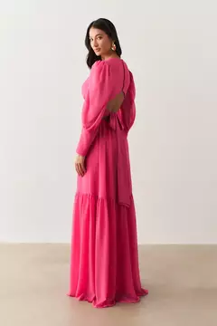 Vestido Longo Manga Bufante Belize - The Blend Shop