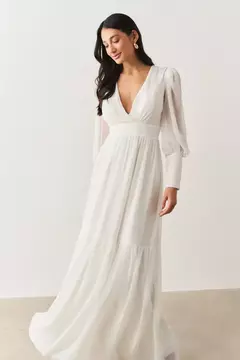 Imagem do Vestido Longo Manga Bufante Belize