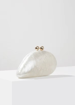 Bolsa Clutch Festa Oval Acrilico Madreperola - comprar online