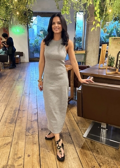 Vestido Midi Ribana Básico Regata - loja online