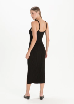 Vestido Midi Tricot fenda