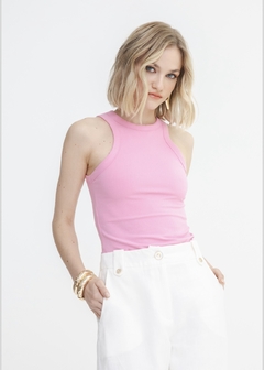Imagem do Blusa Regata Malha Canelada Básica Ela