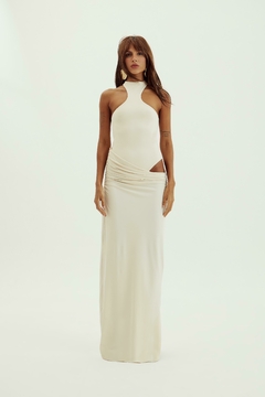 Vestido Longo Cintura Drapeada Seraphine Oasis