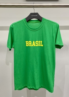 Blusa Camiseta Unissex Personalizada Copa 22 Brasil Verde