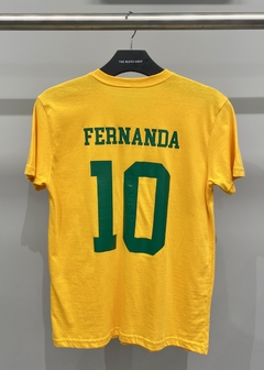 Blusa Camiseta Unissex Personalizada Copa 22 Brasil Amarela