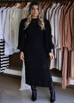 Vestido Midi Tricot Relevo Paris - comprar online