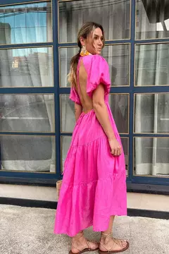 Vestido Midi Linho Luci Louisa - loja online