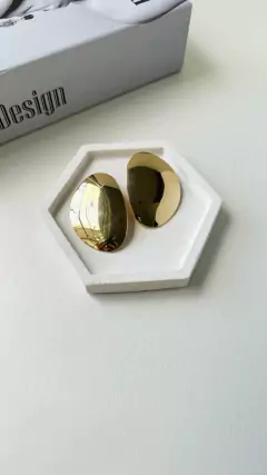 Brinco Placa Lisa Oval - comprar online