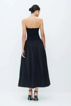 Vestido Midi Tomara que Caia Saia Ampla Bolsos Zen