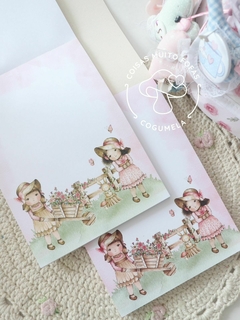 Bloco papel de carta - Doce Infância - Cogumela