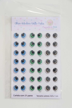 Olhos adesivos - Brilho de Coração - Cogumela