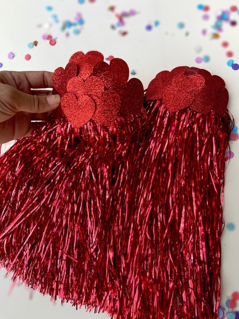 Ombreiras folia LOVE VERMELHA