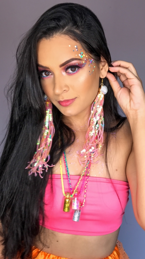 Brincos paetês Sereia (par)