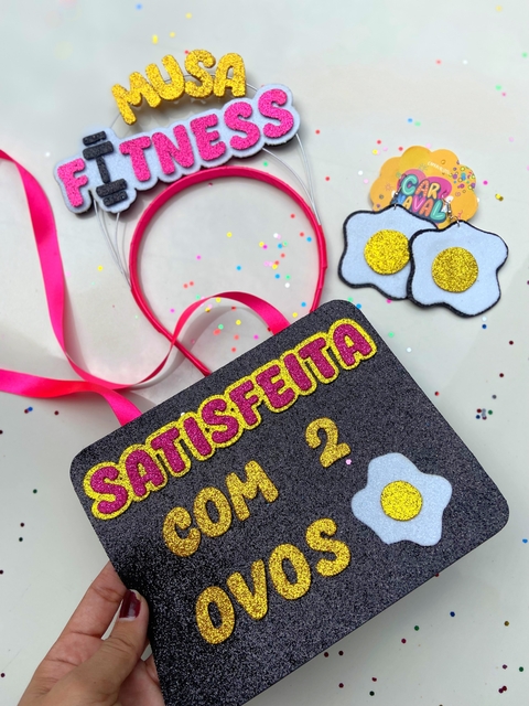 Kit MUSA(O) FITNESS (tiara e plaquinha) - comprar online
