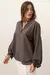 BLUSA BRODD - VISON MARRON