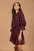 VESTIDO ALMENDRO BULGARO - BORDO - tienda online