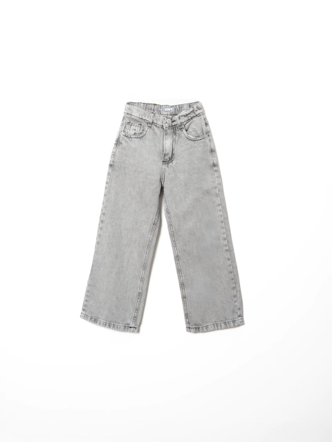 11065 PANTALÓN RECTO GRIS - DENIM RIGIDO - comprar online